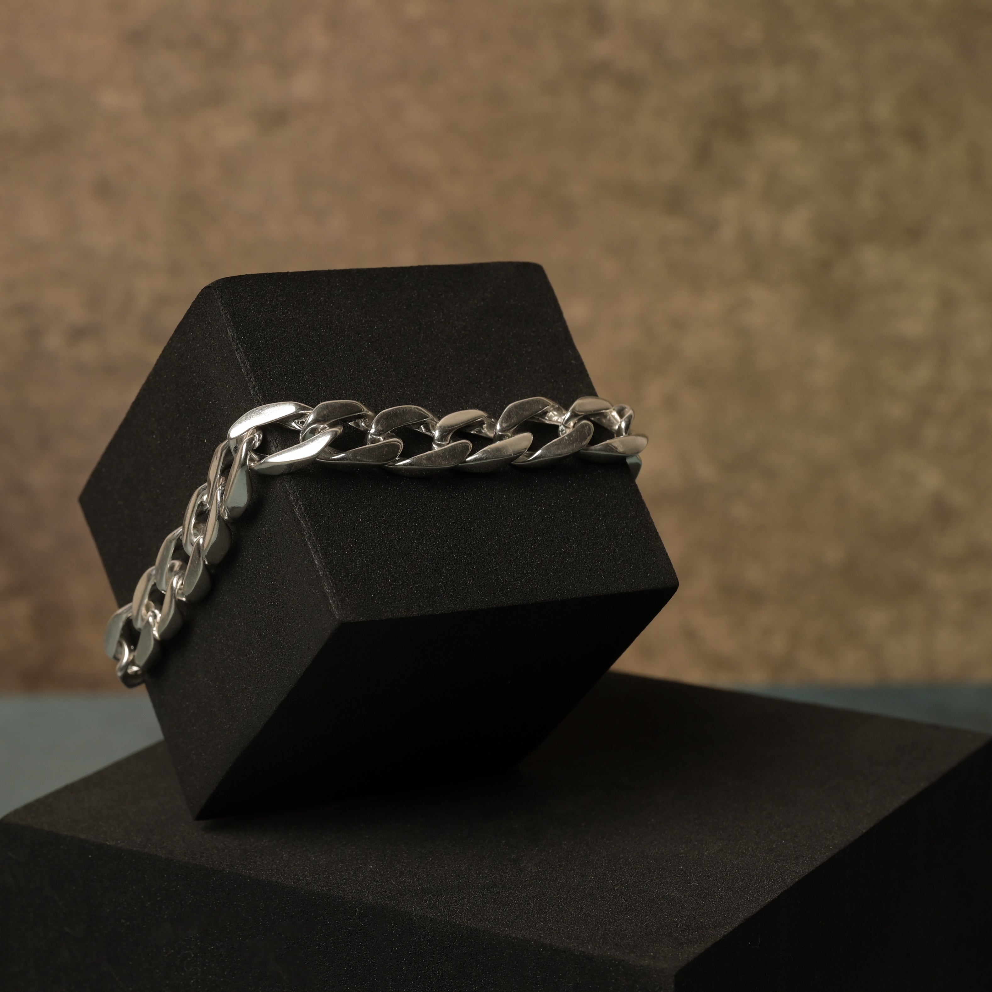 925 Sterling Silver White Curb Chain Bracelet