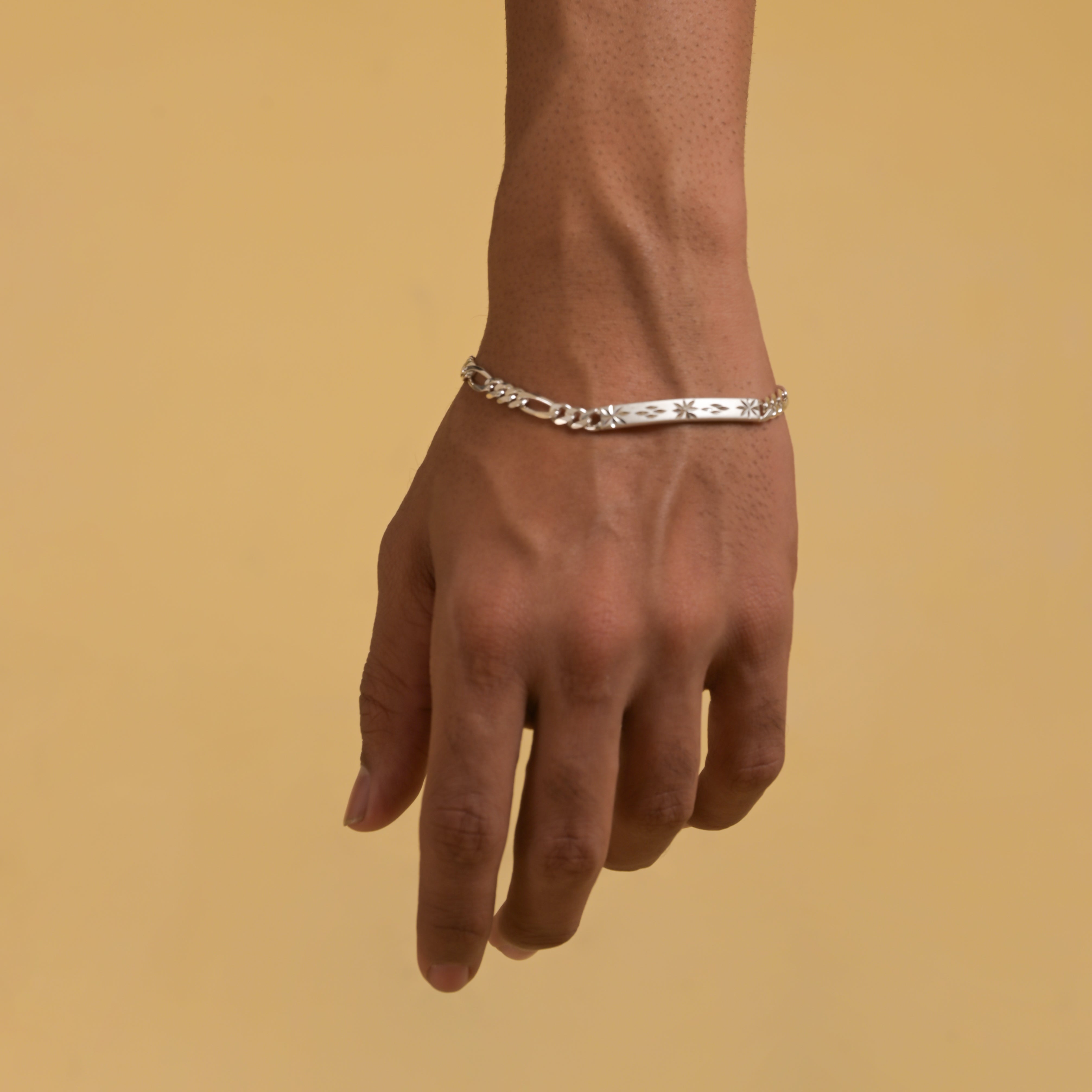 Spark Engraved ID Link Chain Bracelet