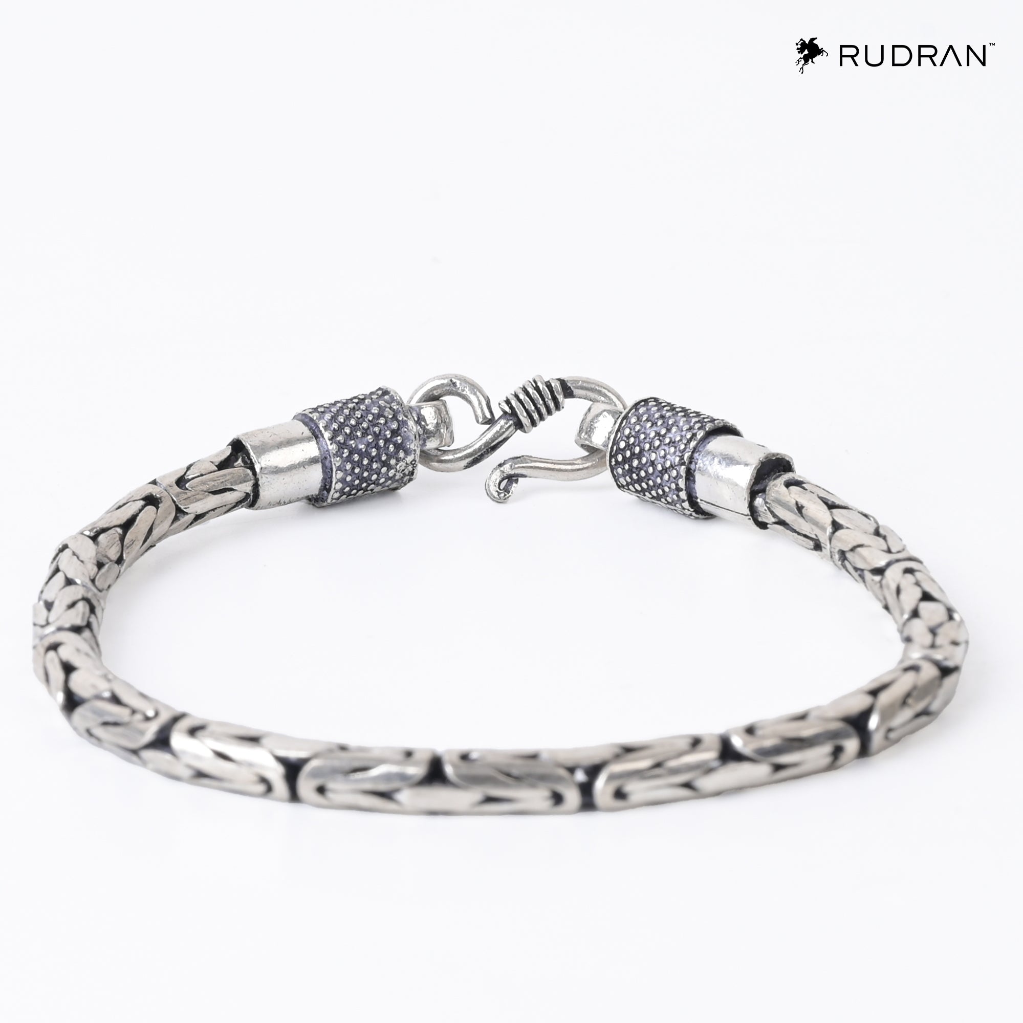 Oxidised Byzantine 925 Silver Bracelet