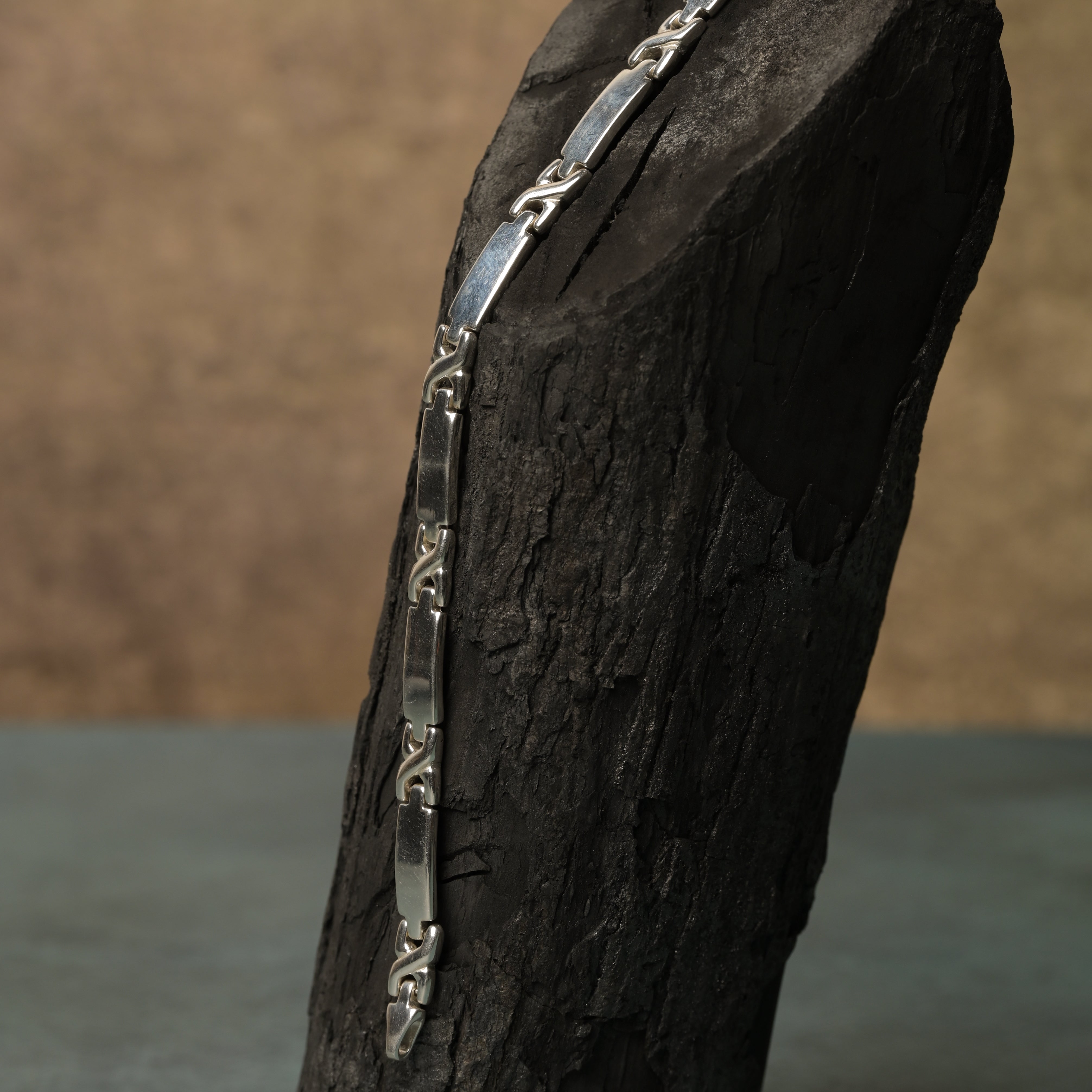 Casted Link 925 Silver Bracelet