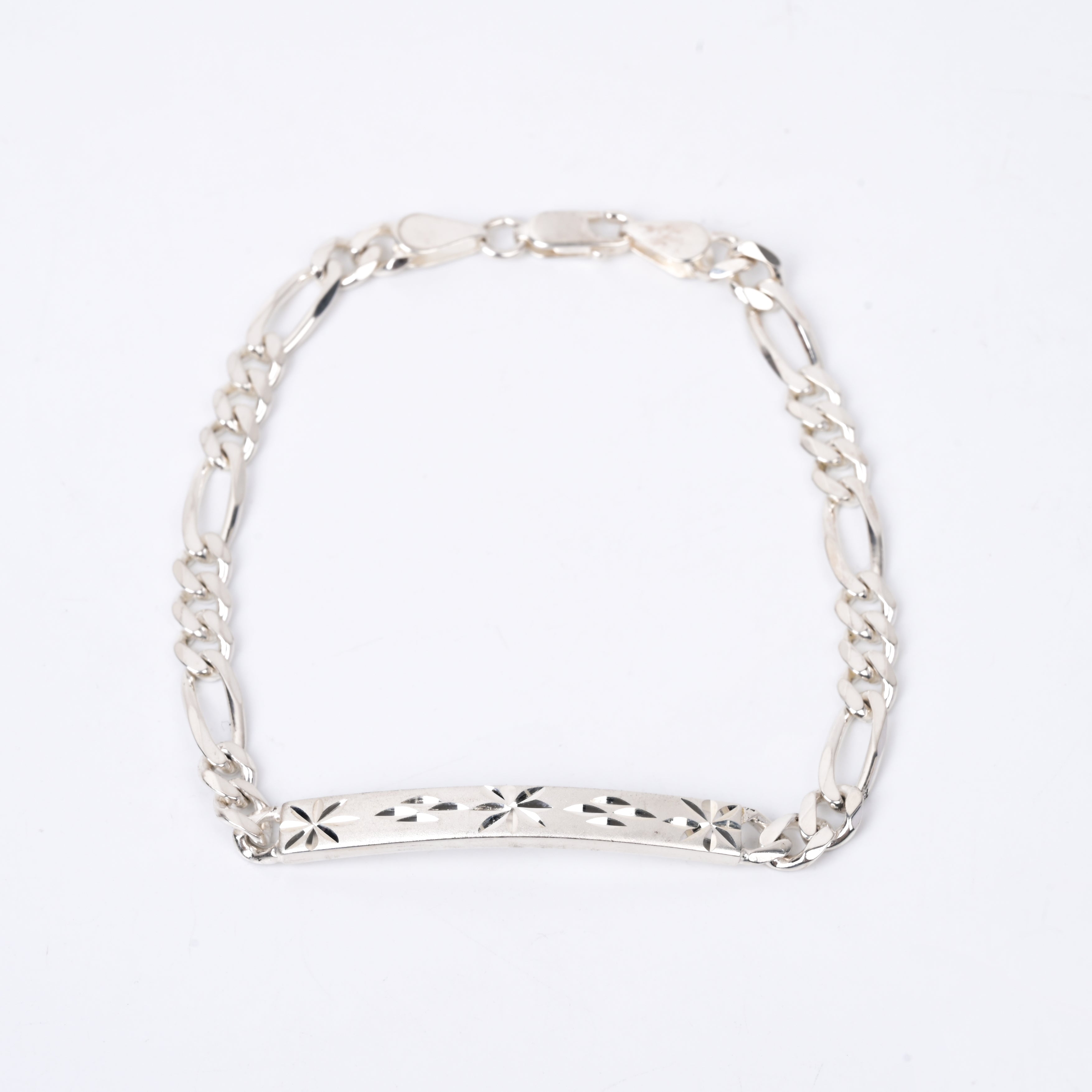 Spark Engraved ID Link Chain Bracelet