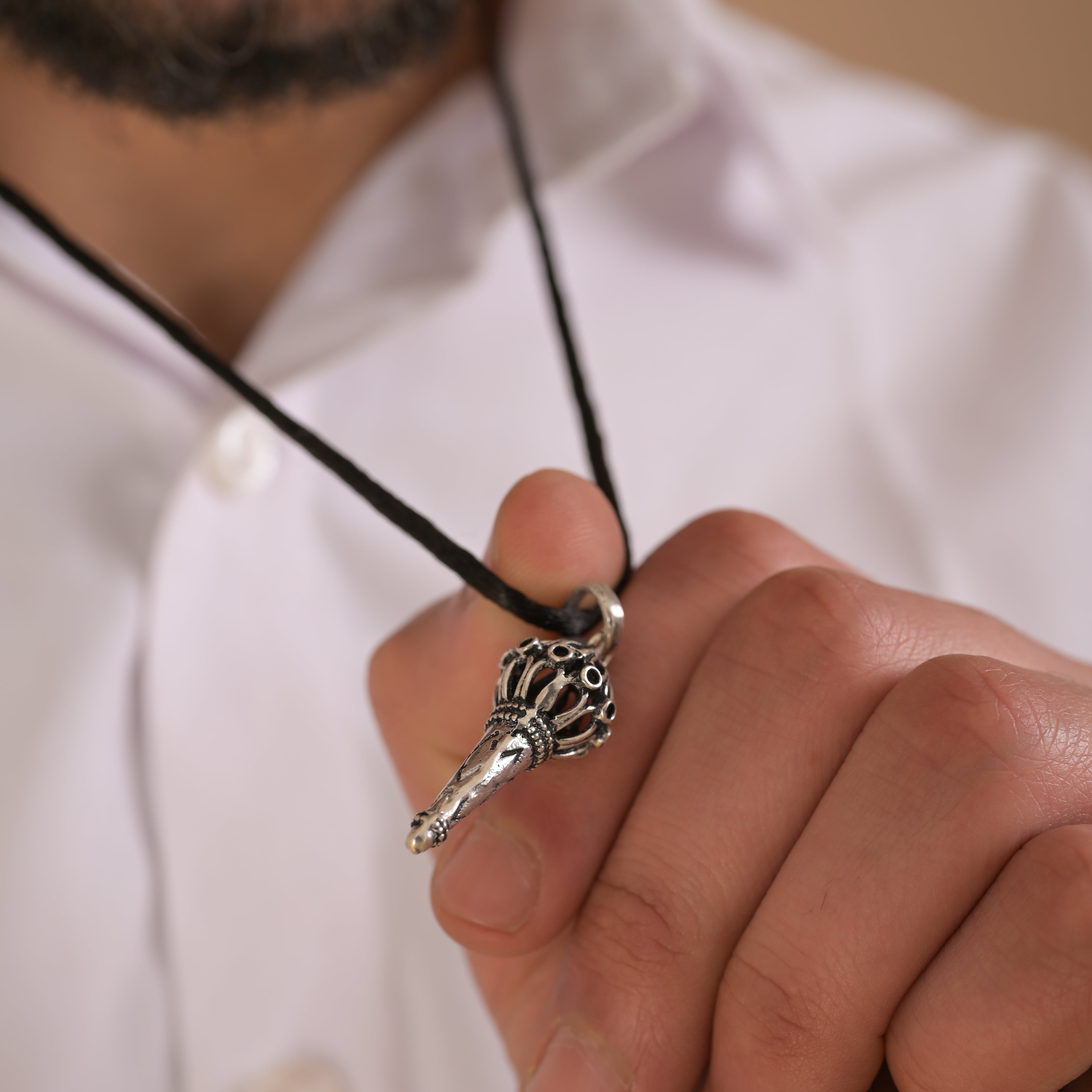 Bajrangbali Hanuman Gada 925 Silver Pendant