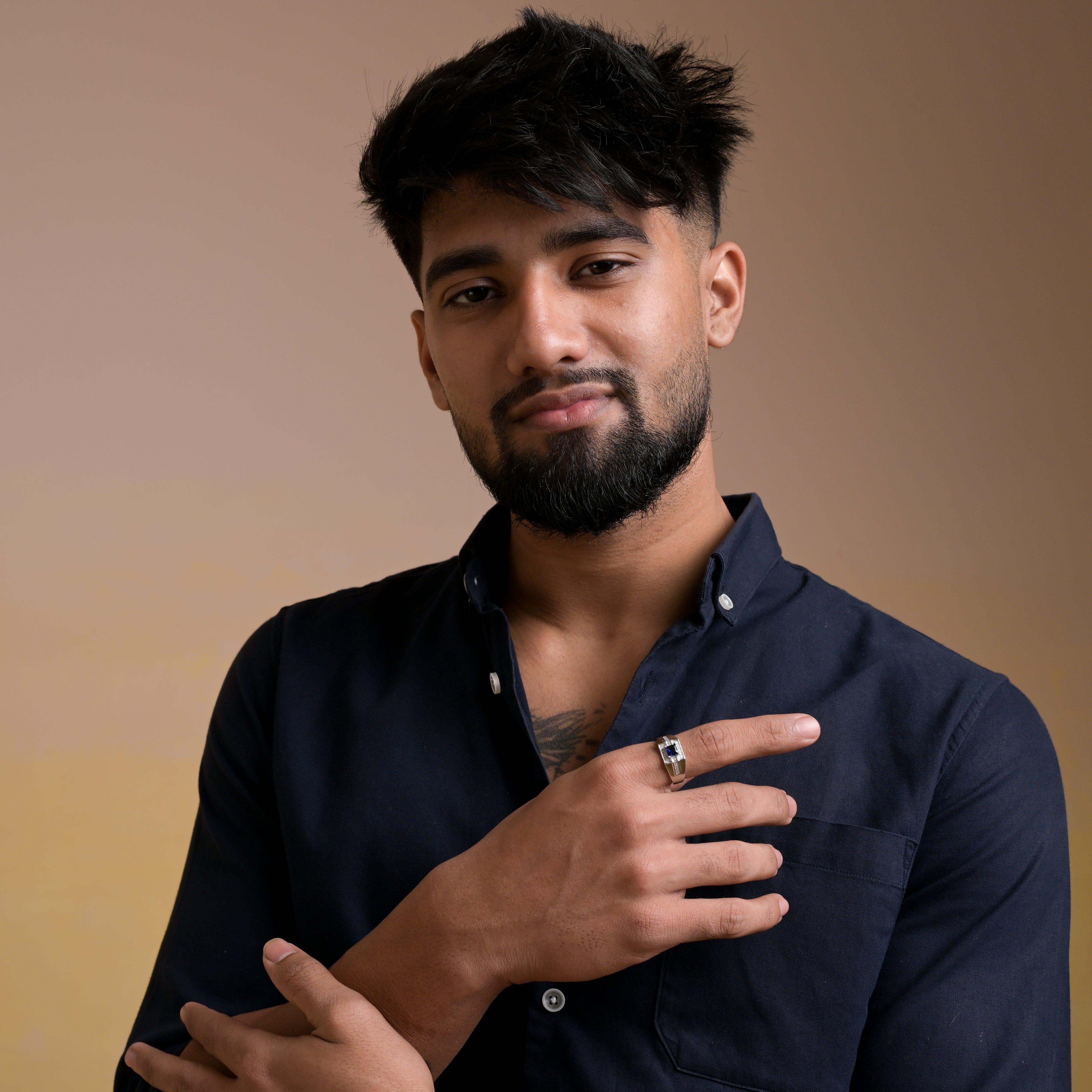 Blue Sapphire Radiance CZ Silver Ring