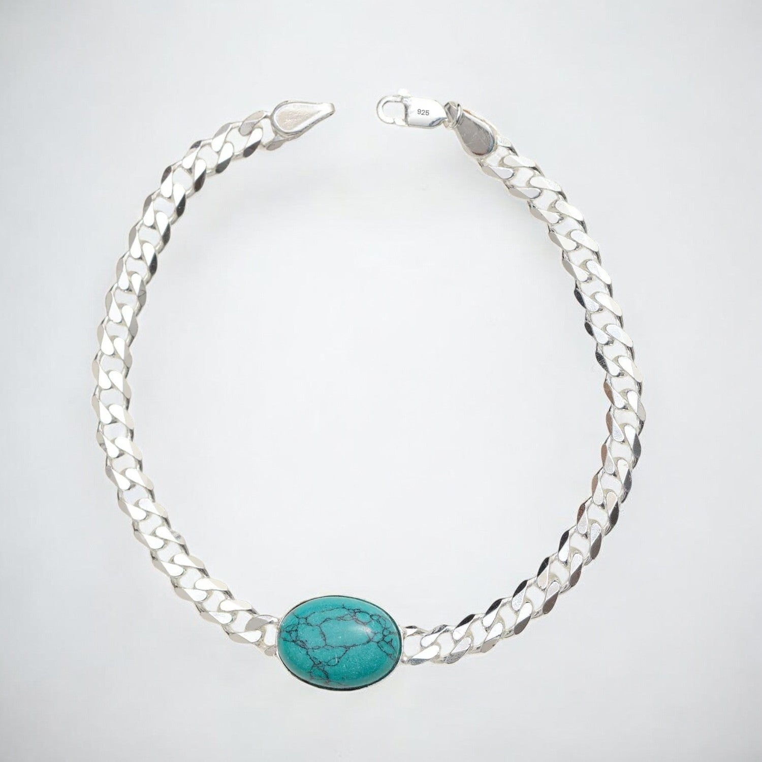 Curb Chain Turquoise Stone Salman Khan Bracelet
