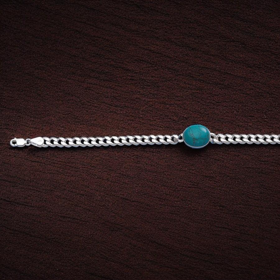 Curb Chain Turquoise Stone Salman Khan Bracelet