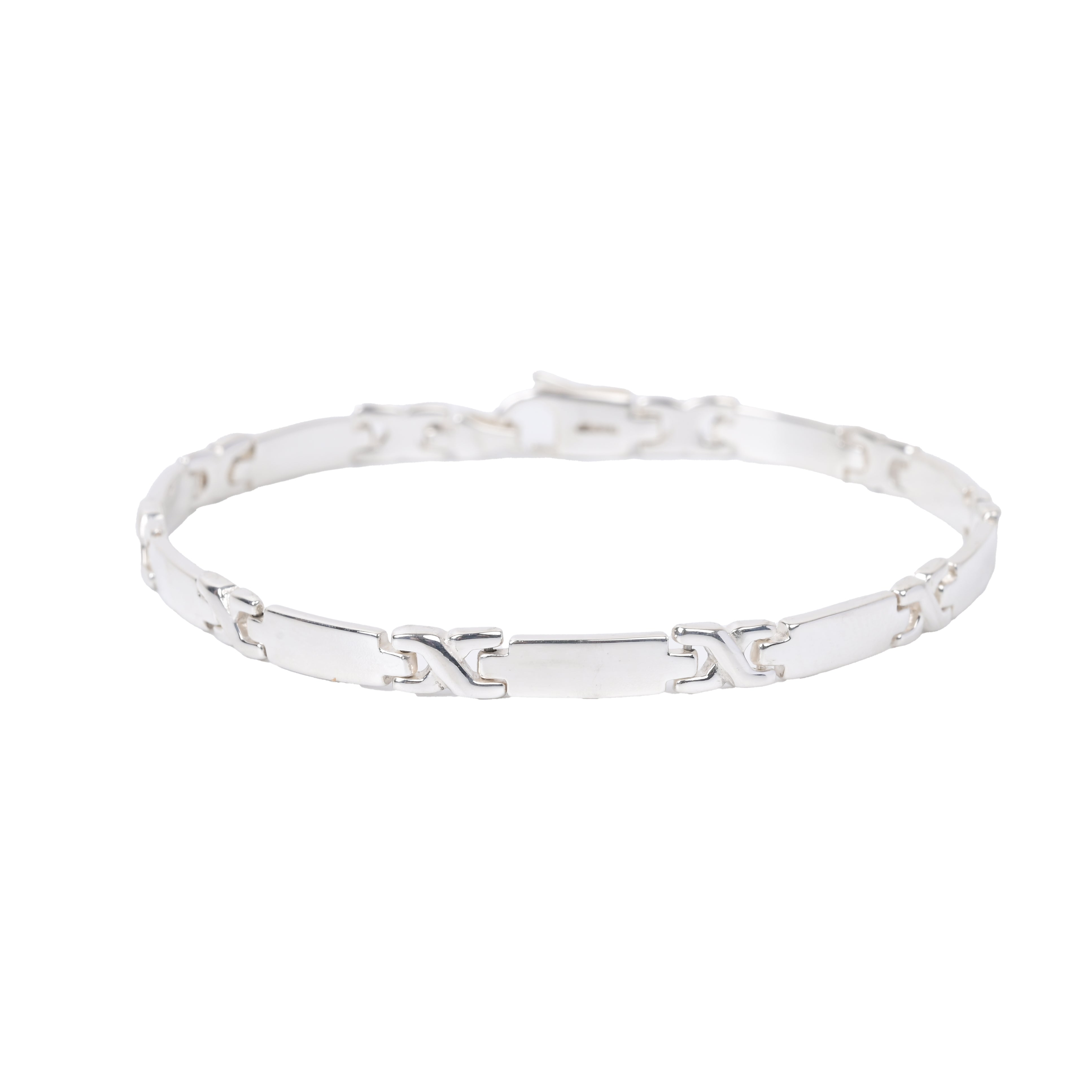 Casted Link 925 Silver Bracelet