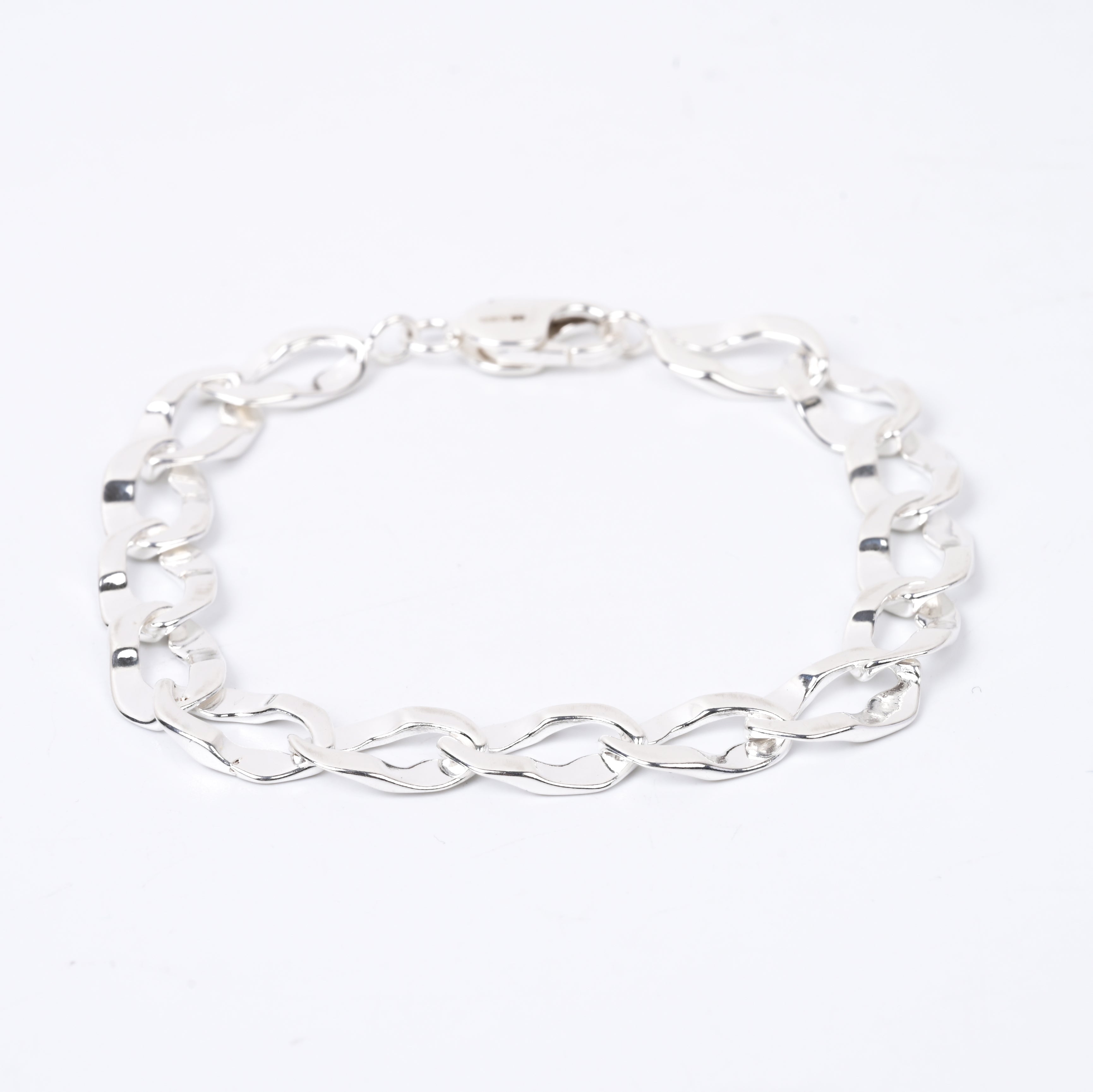 Designer Link Chain 925 Silver Bracelet