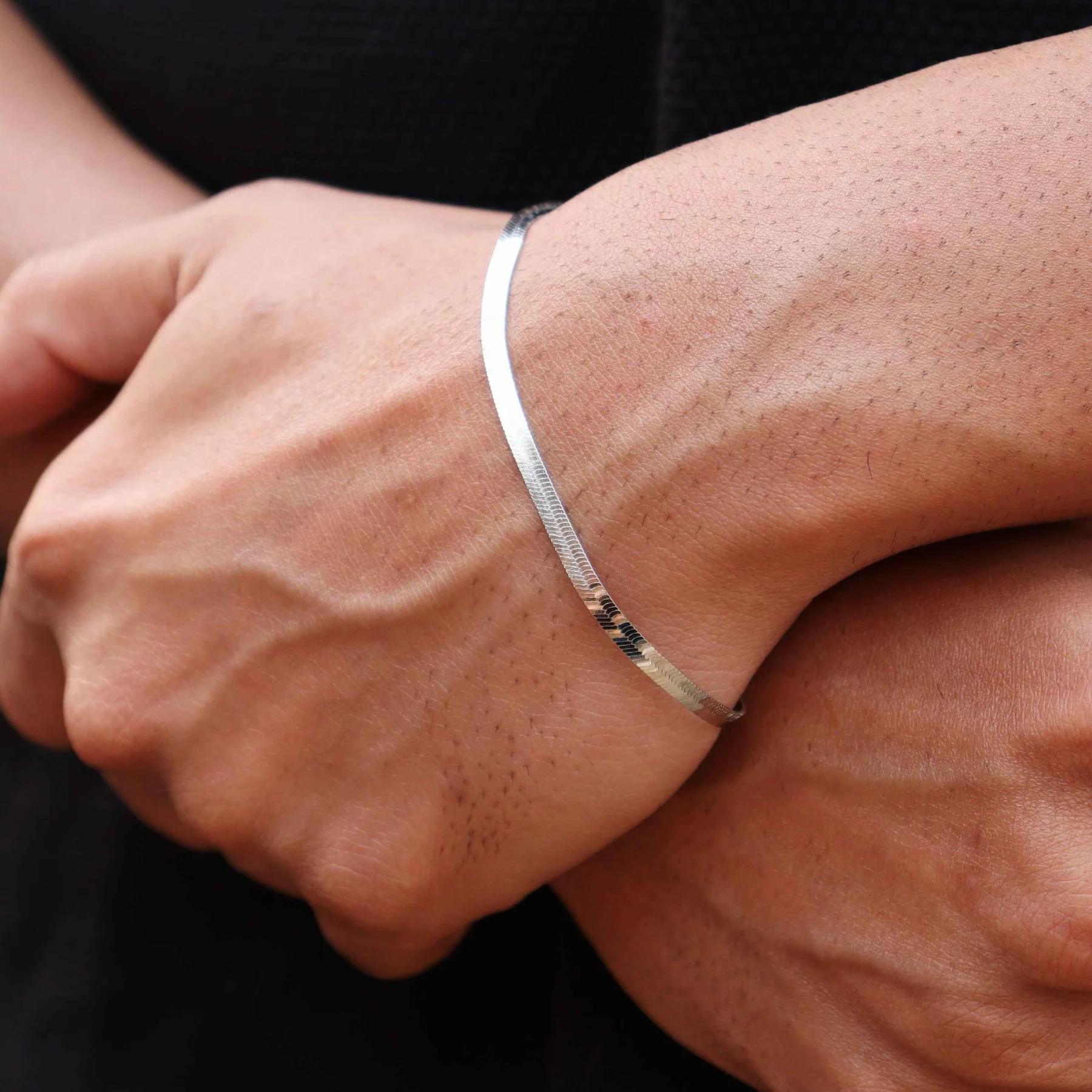 Super Herring Bone Chain Bracelet