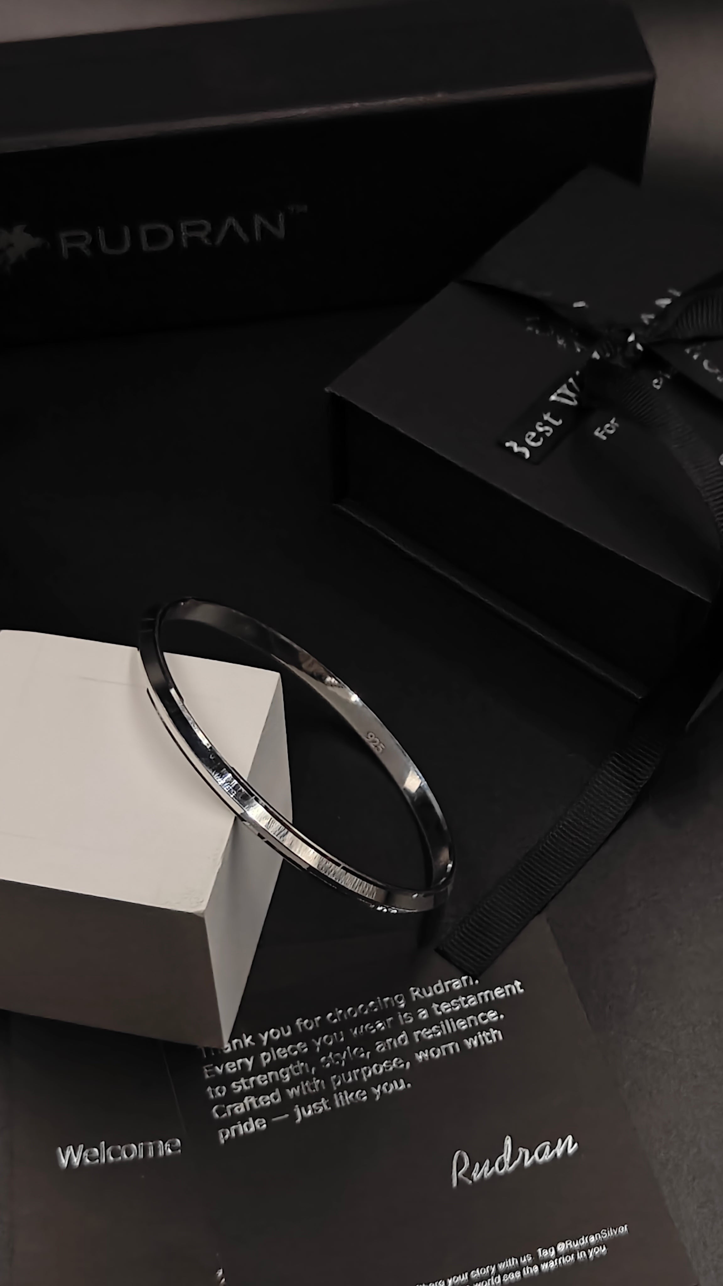 Royal Blaze Band | Classic 925 Silver Punjabi Kada with Edge