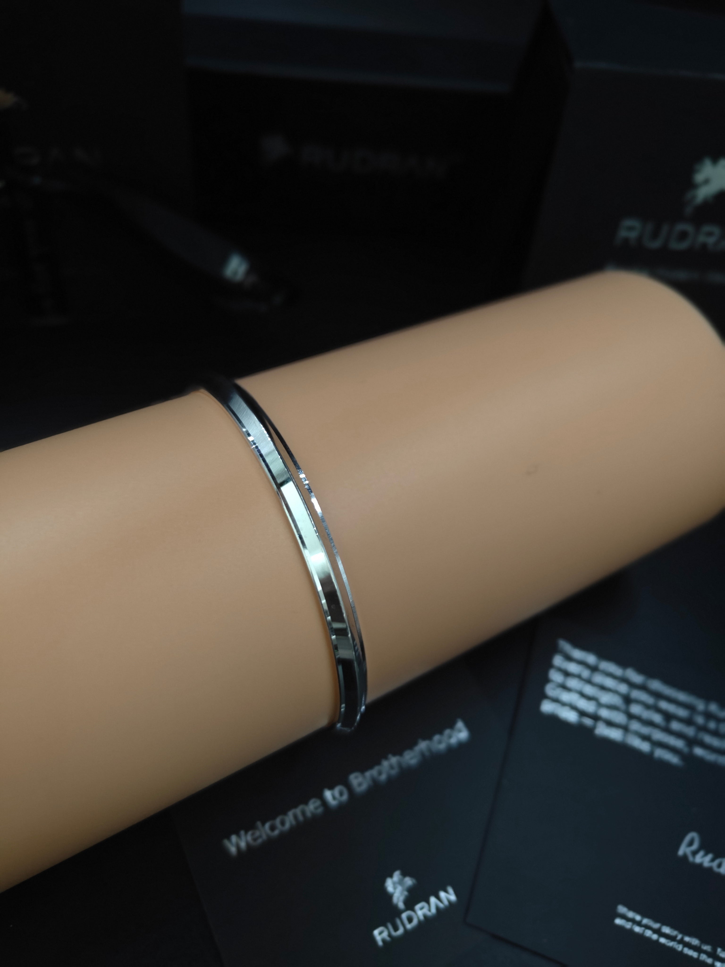 Royal Blaze Band | Classic 925 Silver Punjabi Kada with Edge