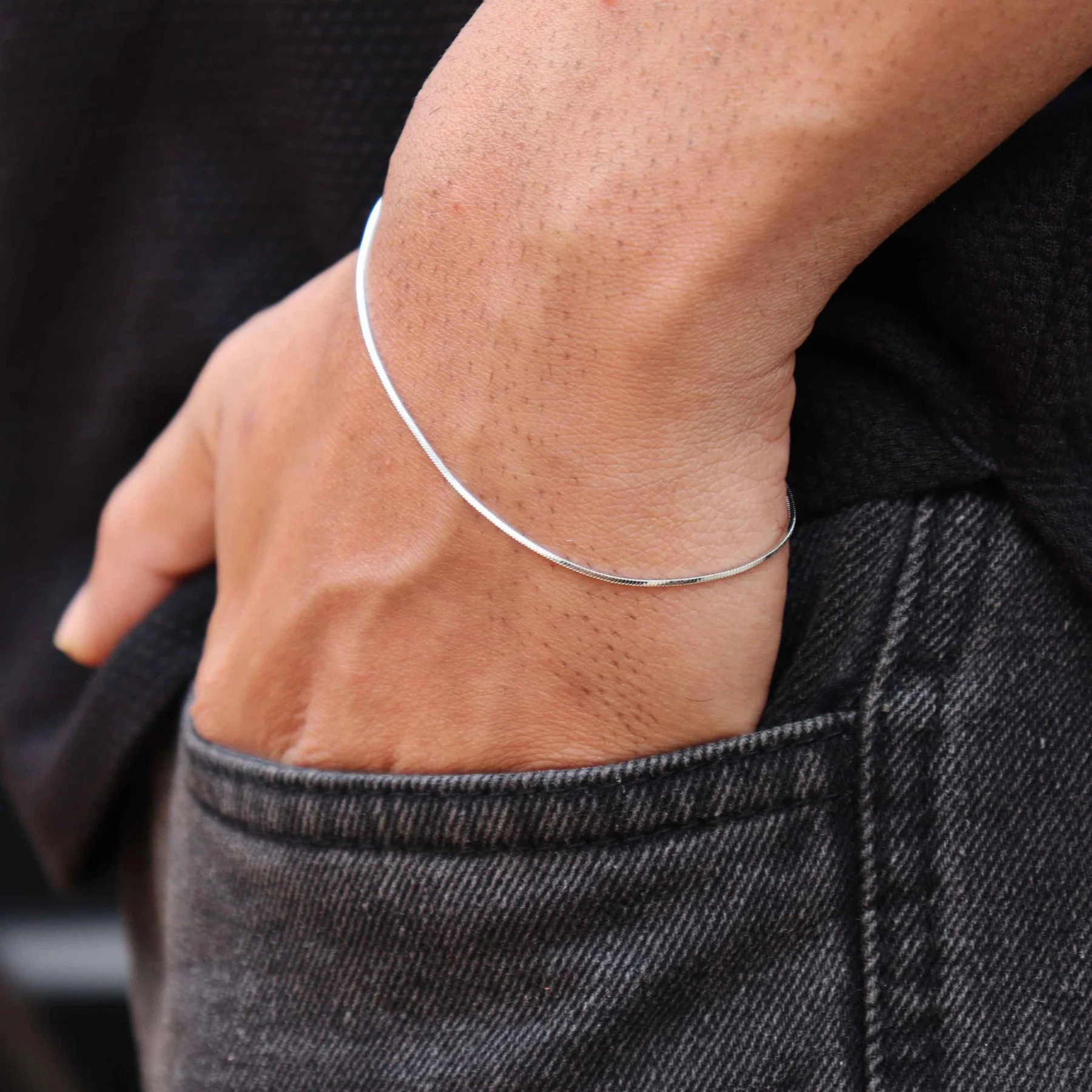 Fancy Sleek Snake Chain Bracelet