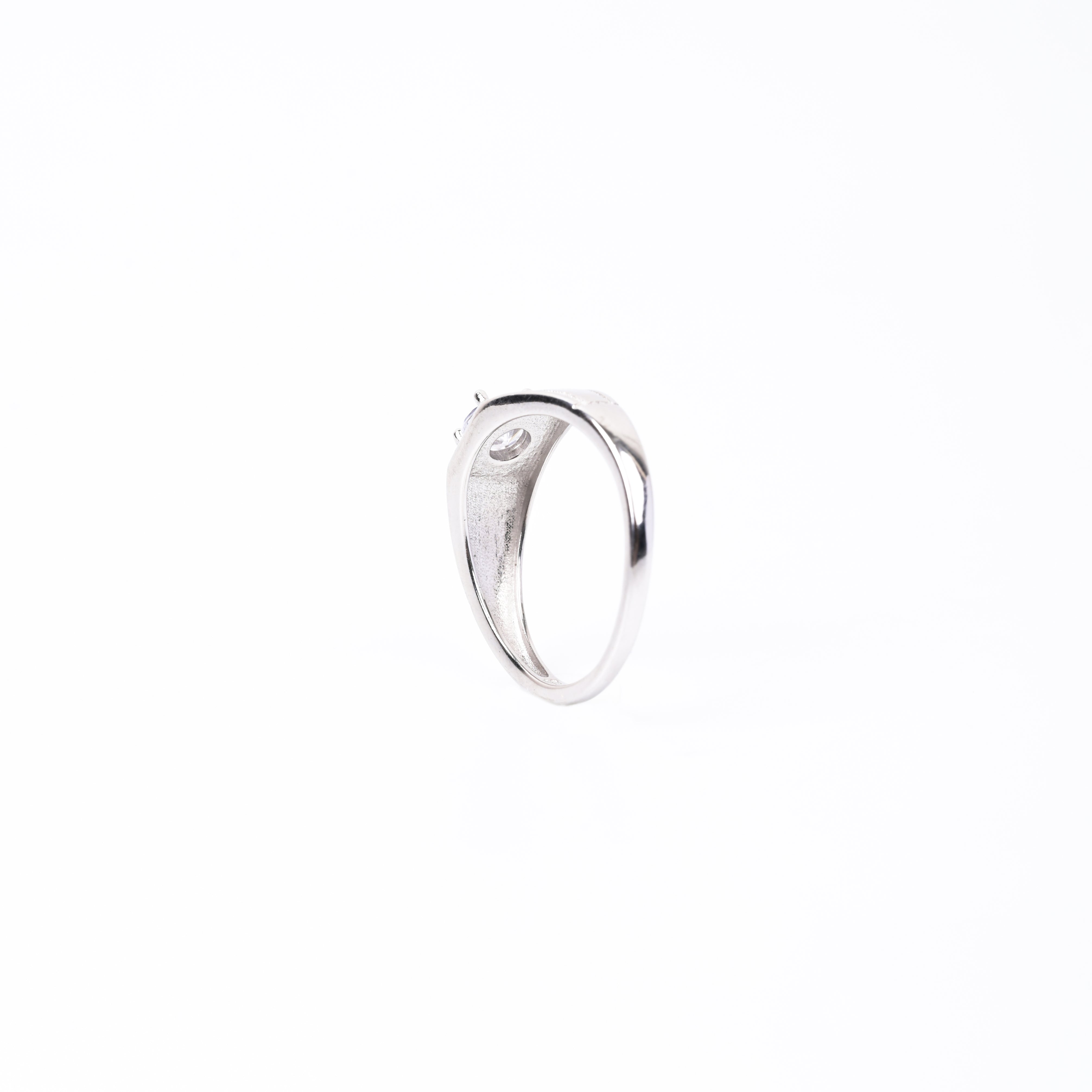 Solitaire Brilliant CZ 925 Silver Ring