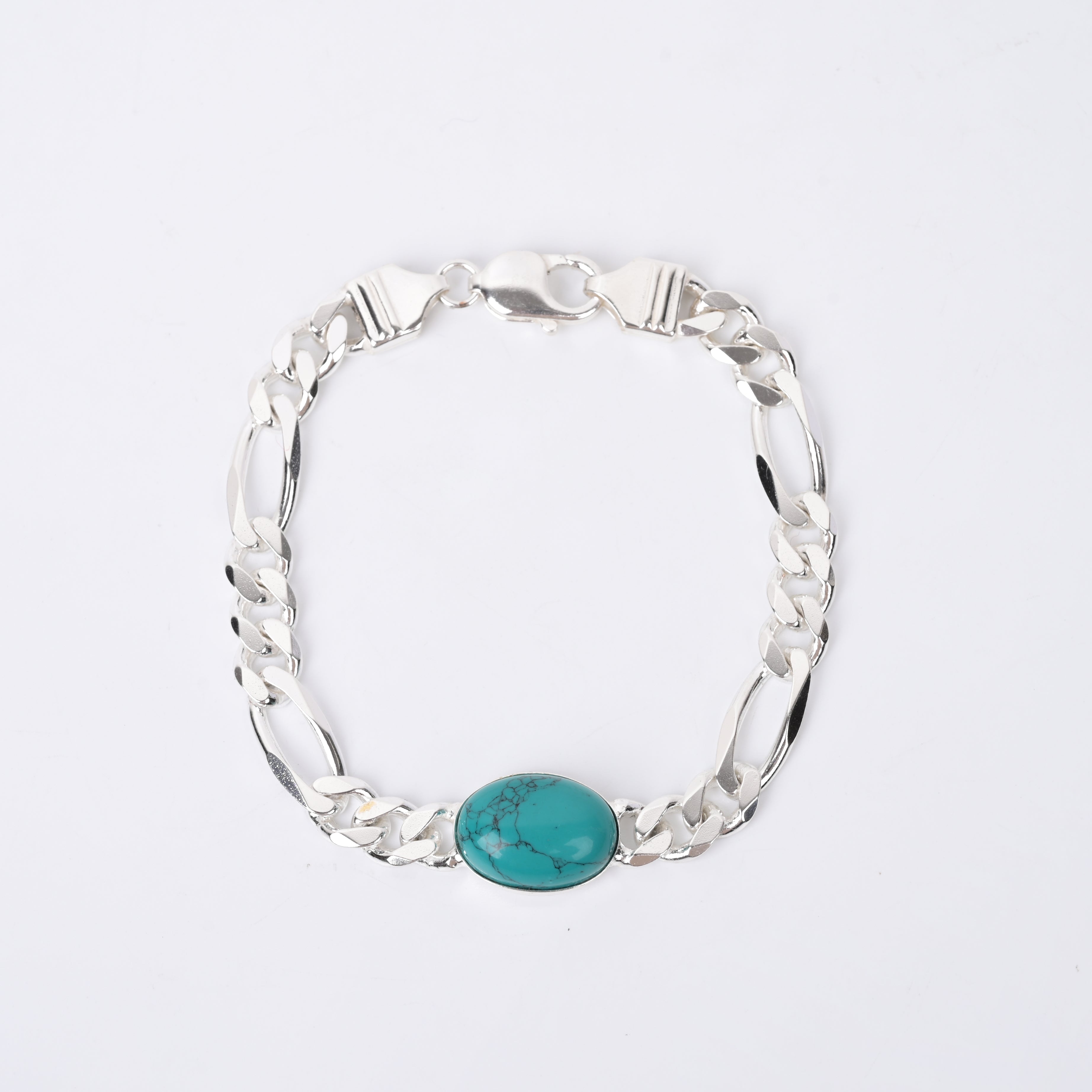 Turquoise Stone Salman Khan Fancy 925 Silver Bracelet