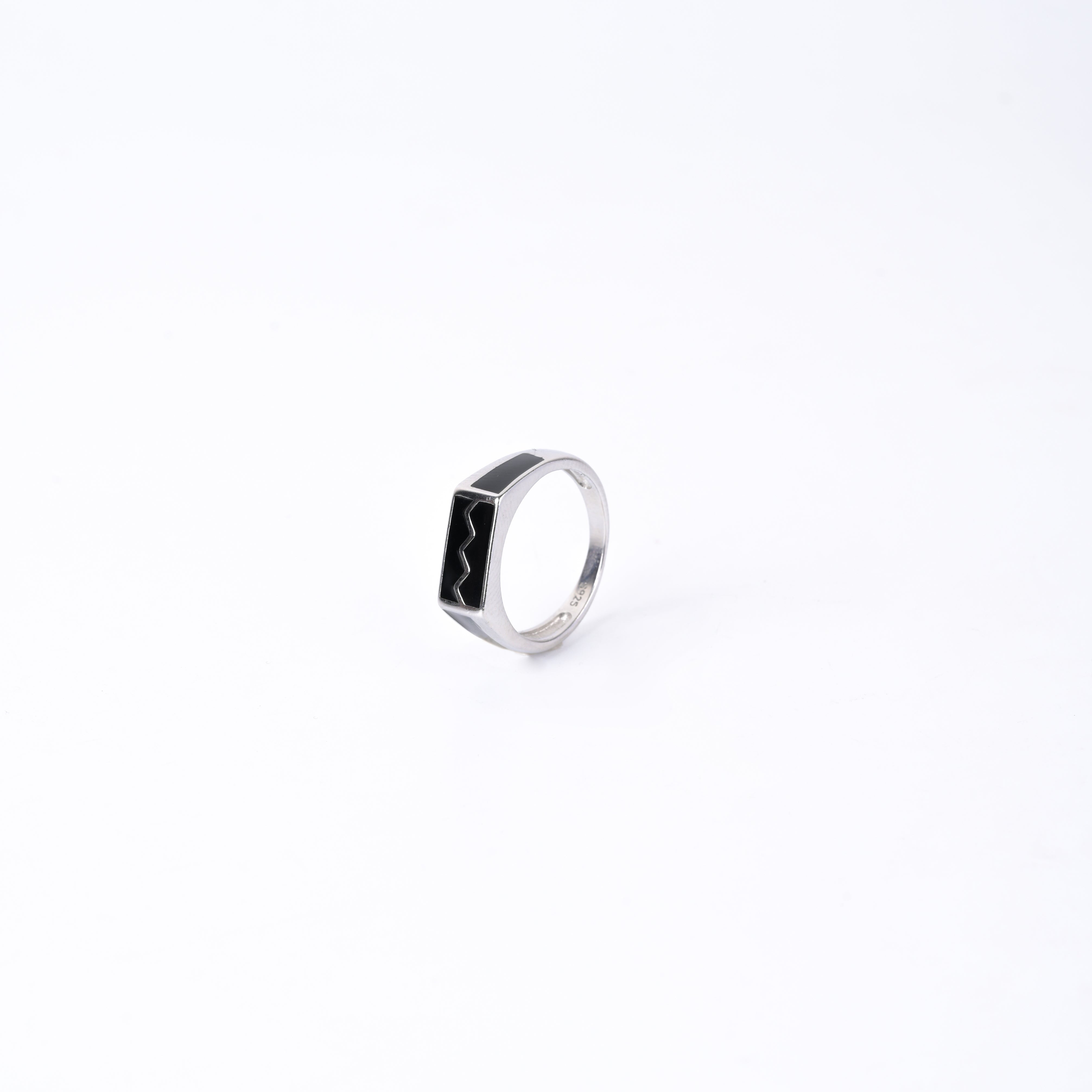 Wave Enamel 925 Sterling Silver Ring