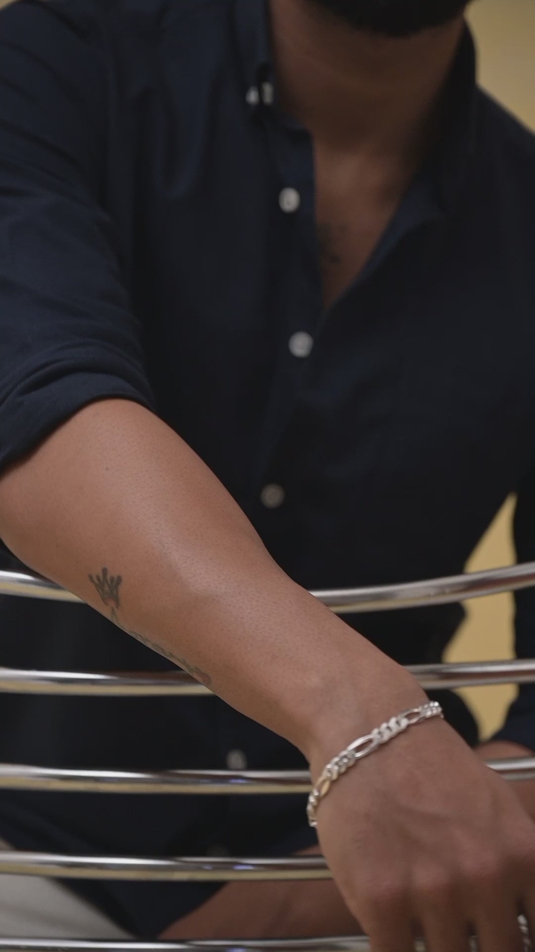 Figaro Link Chain 925 Silver Bracelet