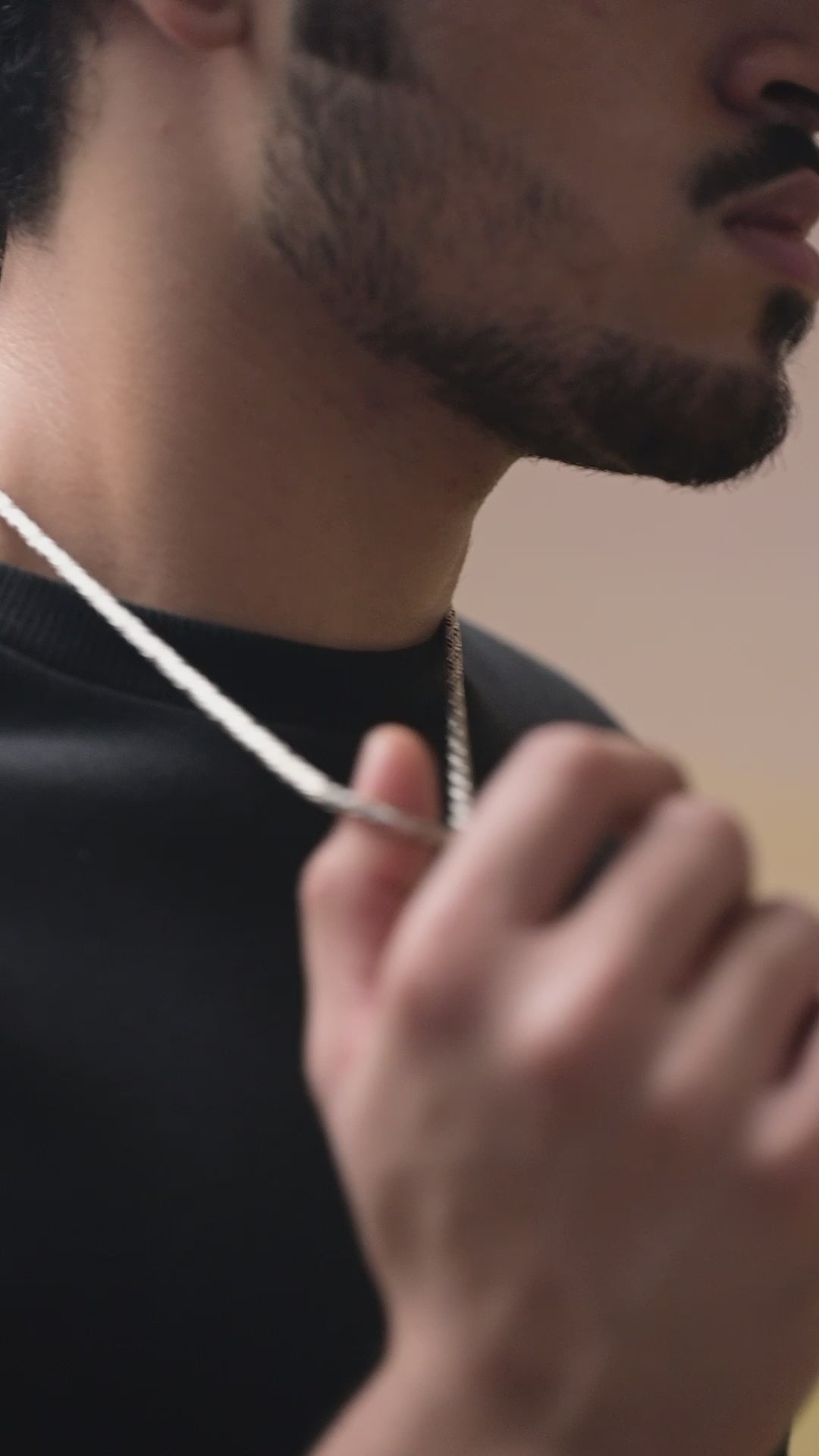 Oxidised Round Byzantine 925 Silver King Neck Chain