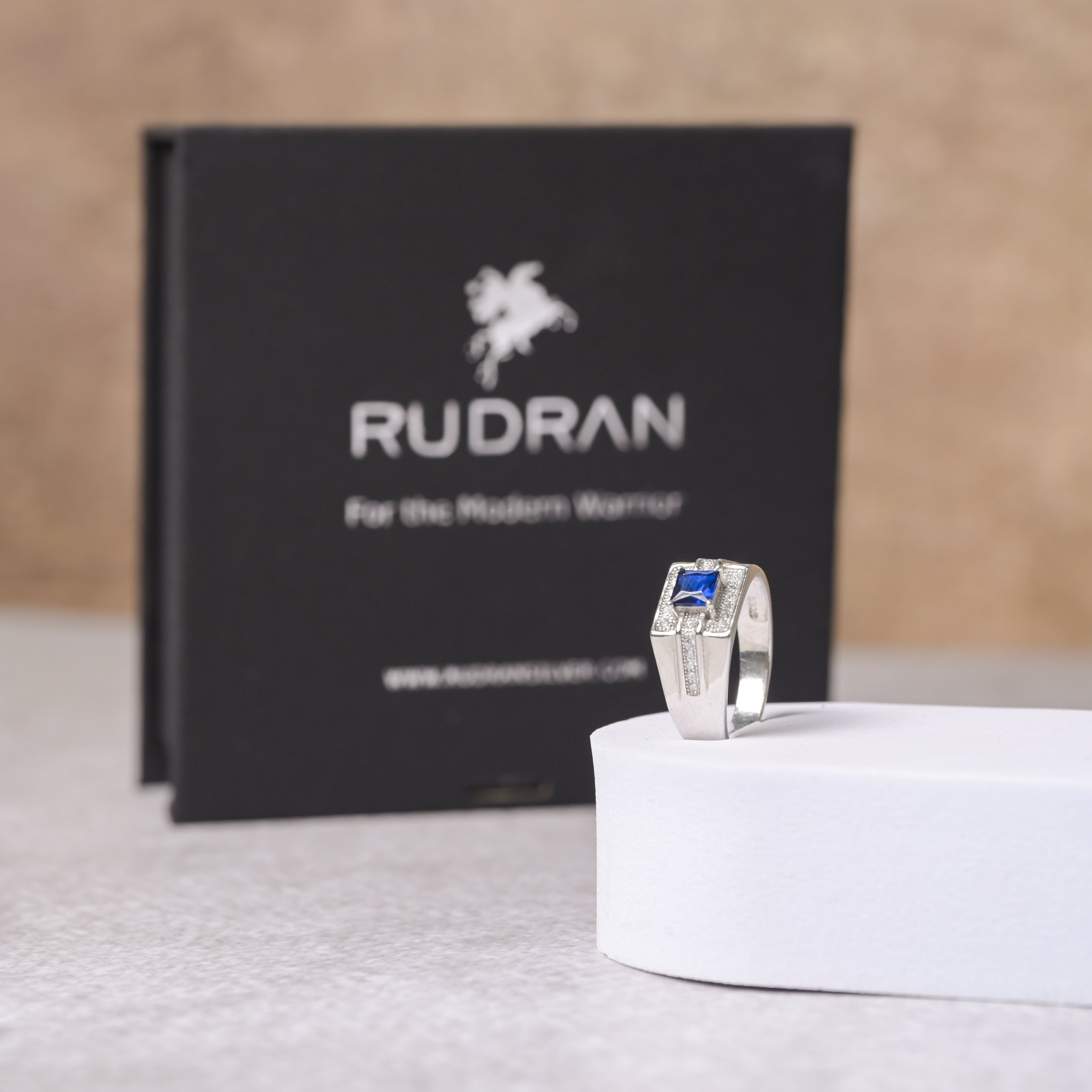 Blue Sapphire Radiance CZ Silver Ring