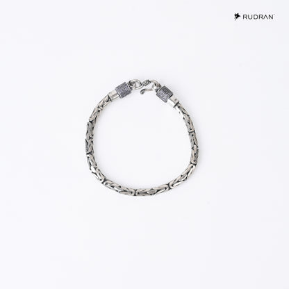 Oxidised Byzantine 925 Silver Bracelet