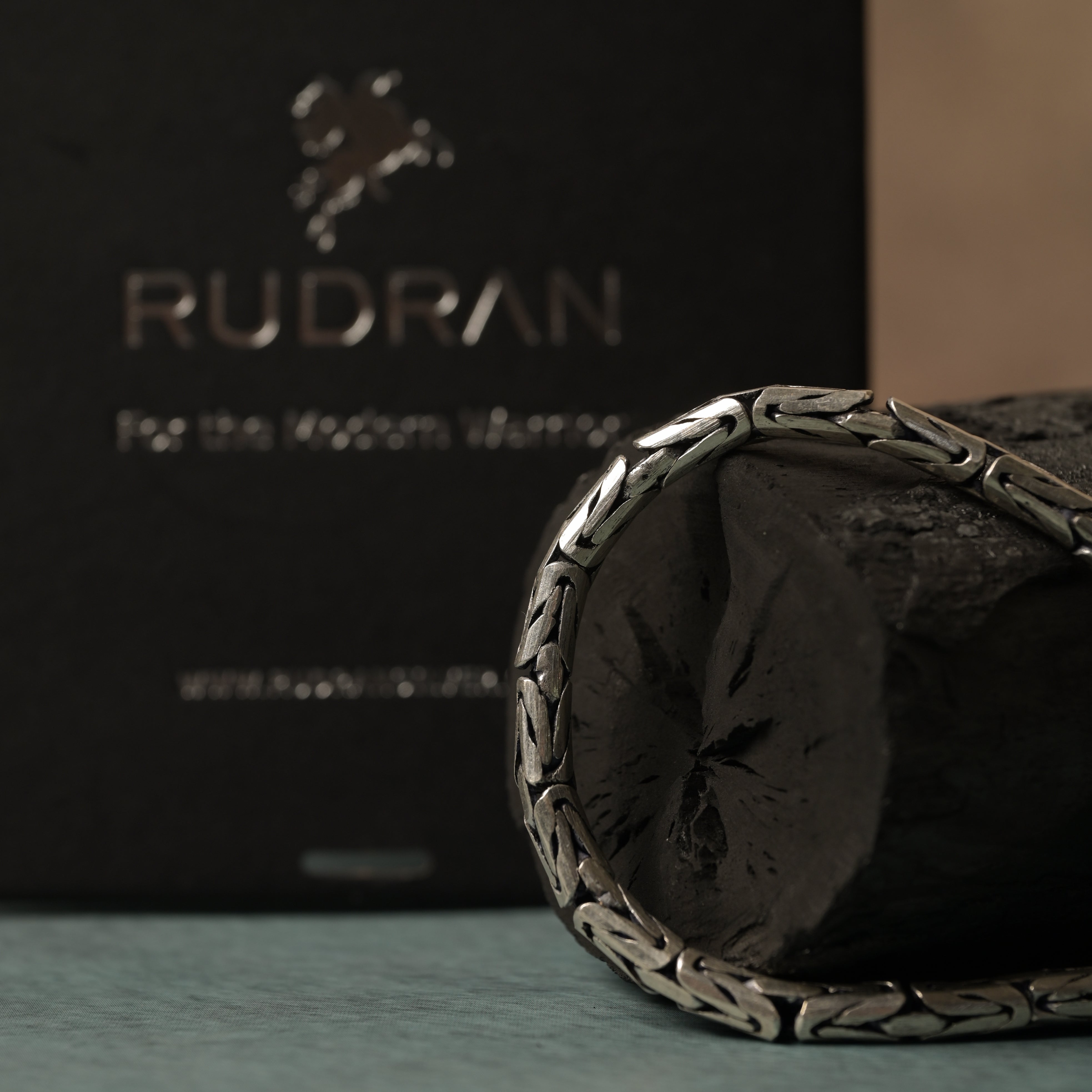 Oxidised Byzantine 925 Silver Bracelet