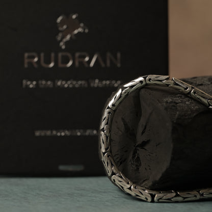 Oxidised Byzantine 925 Silver Bracelet