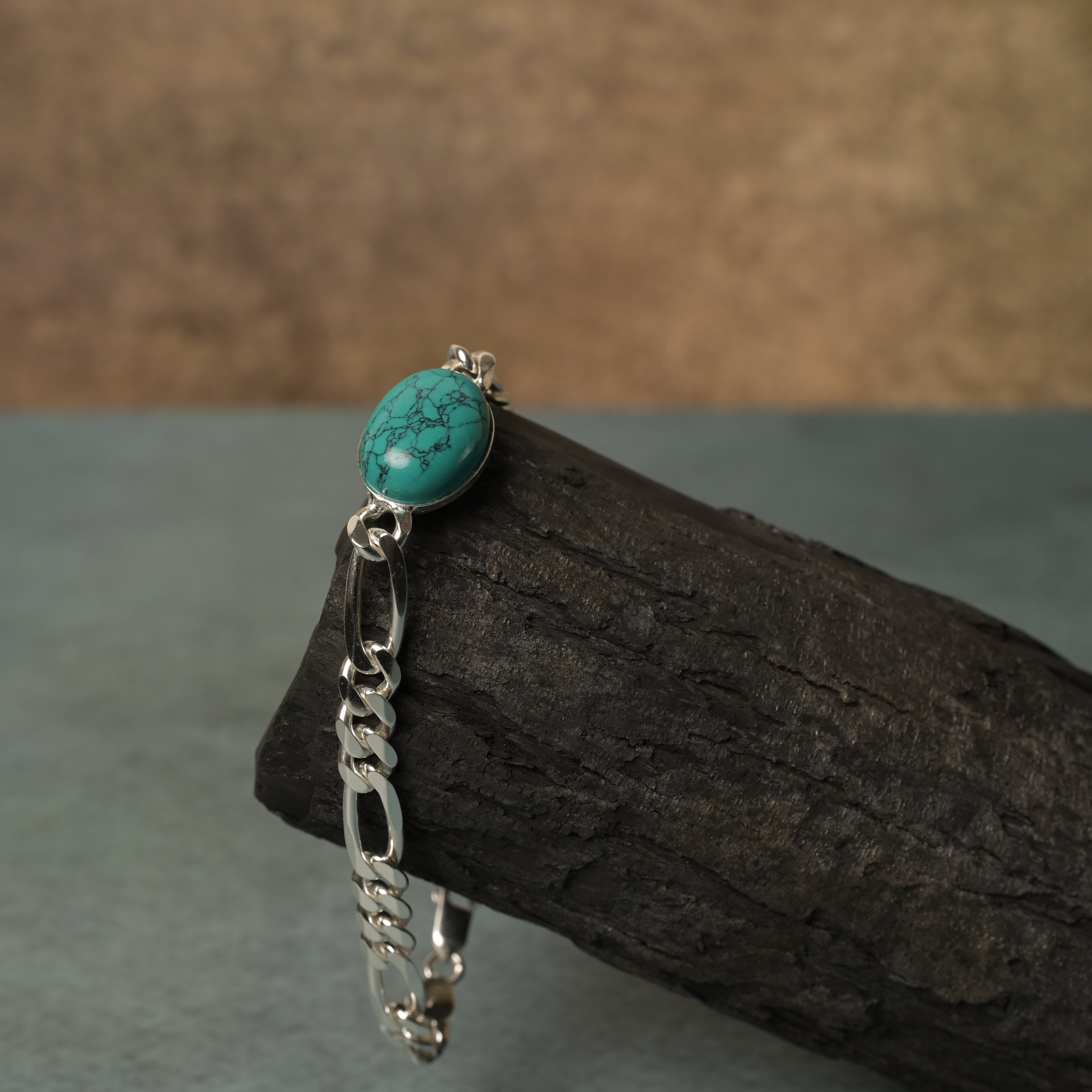 Figaro Chain Turquoise Stone Salman Khan Bracelet