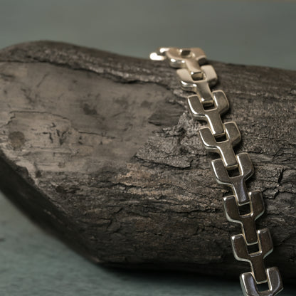 Fortress Link Chain 925 Silver Bracelet