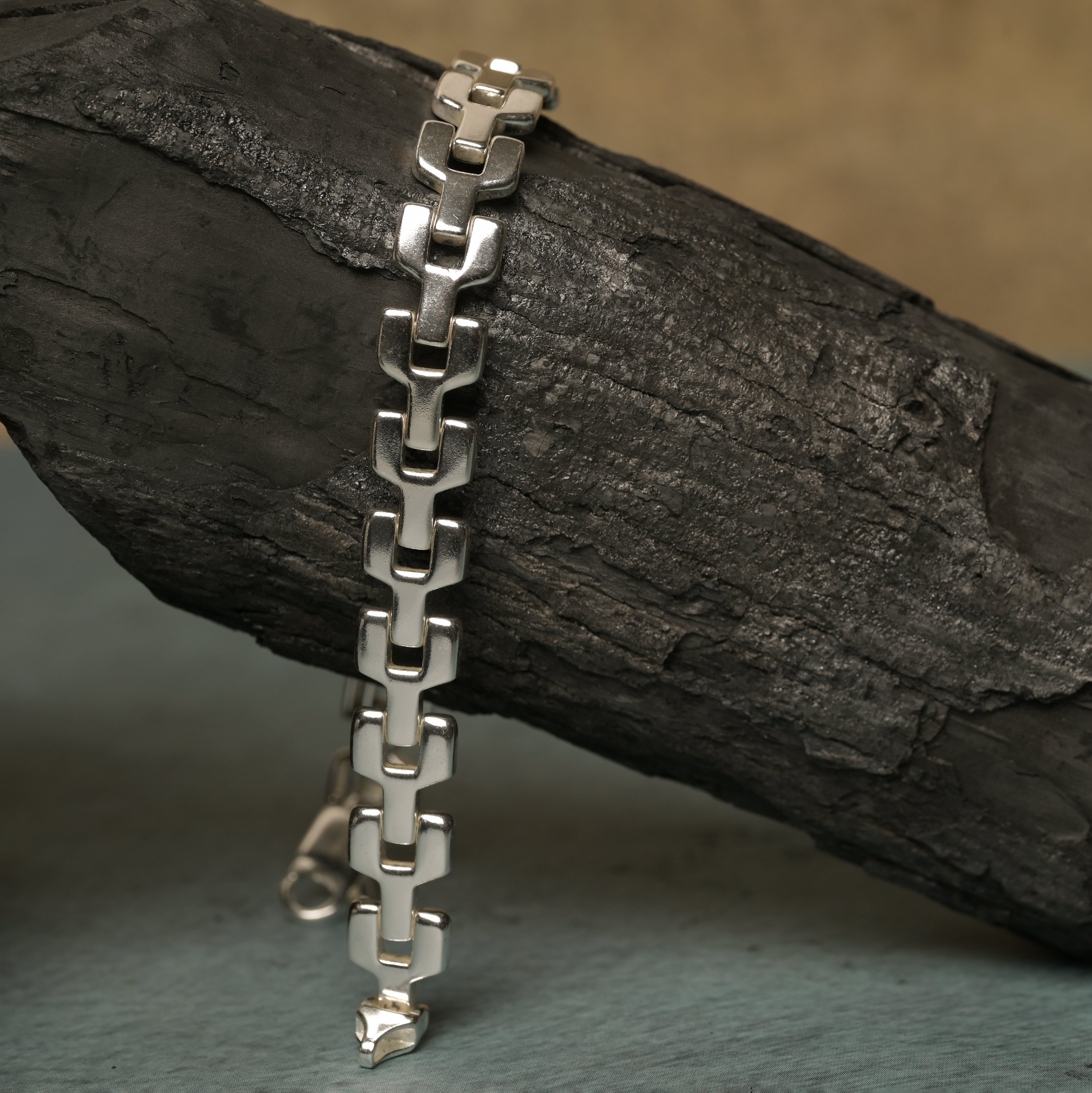 Fortress Link Chain 925 Silver Bracelet