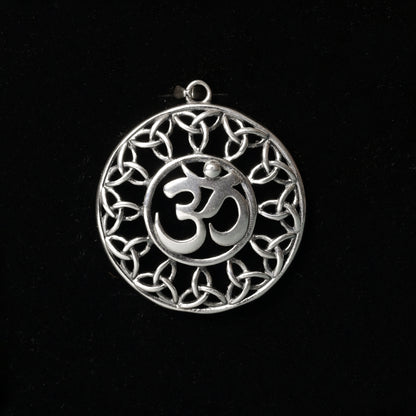 Circle Celtic Om 925 Silver Pendant