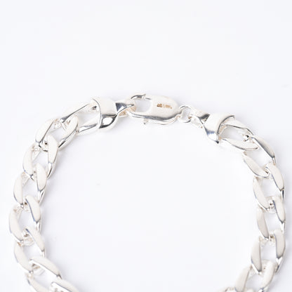 925 Sterling Silver White Curb Chain Bracelet