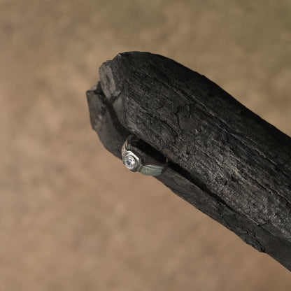 Dreamcatcher CZ Rhodium Plated 925 Silver Ring