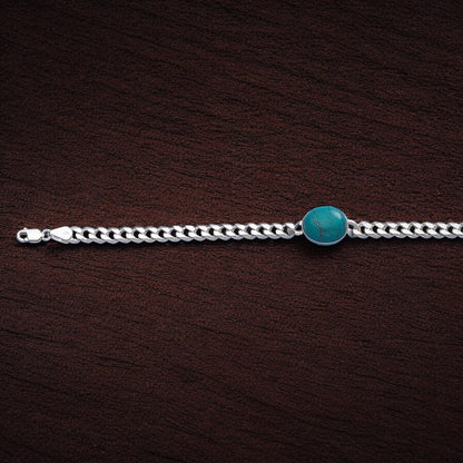 Curb Chain Turquoise Stone Salman Khan Bracelet