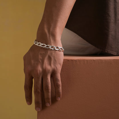 Designer Link Chain 925 Silver Bracelet