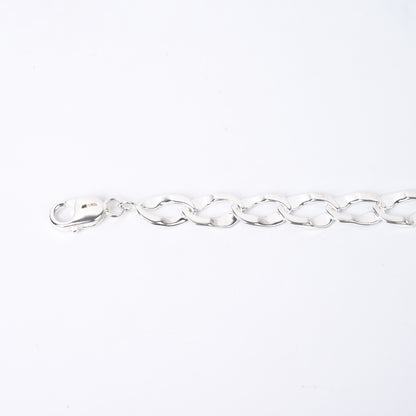 Designer Link Chain 925 Silver Bracelet