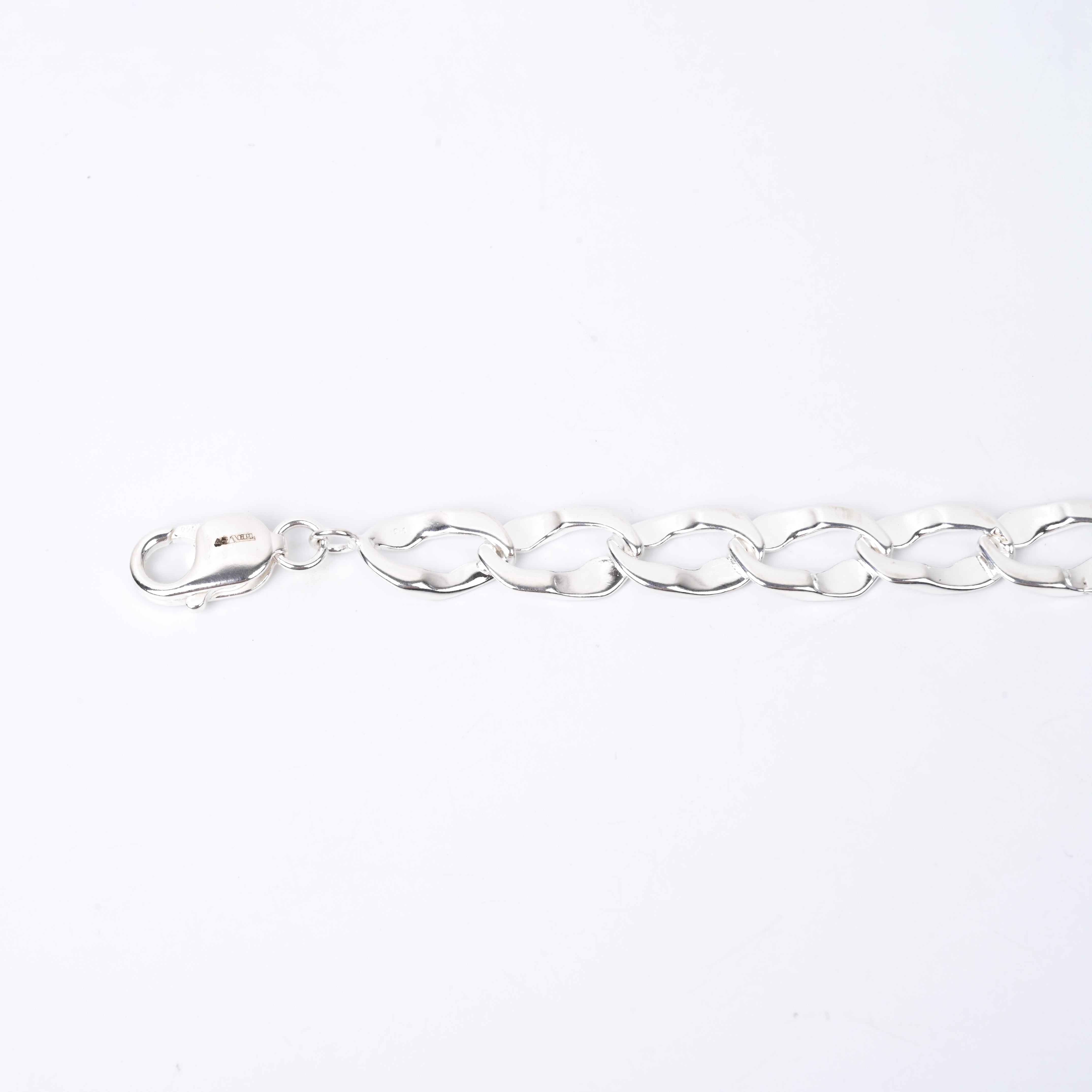 Designer Link Chain 925 Silver Bracelet
