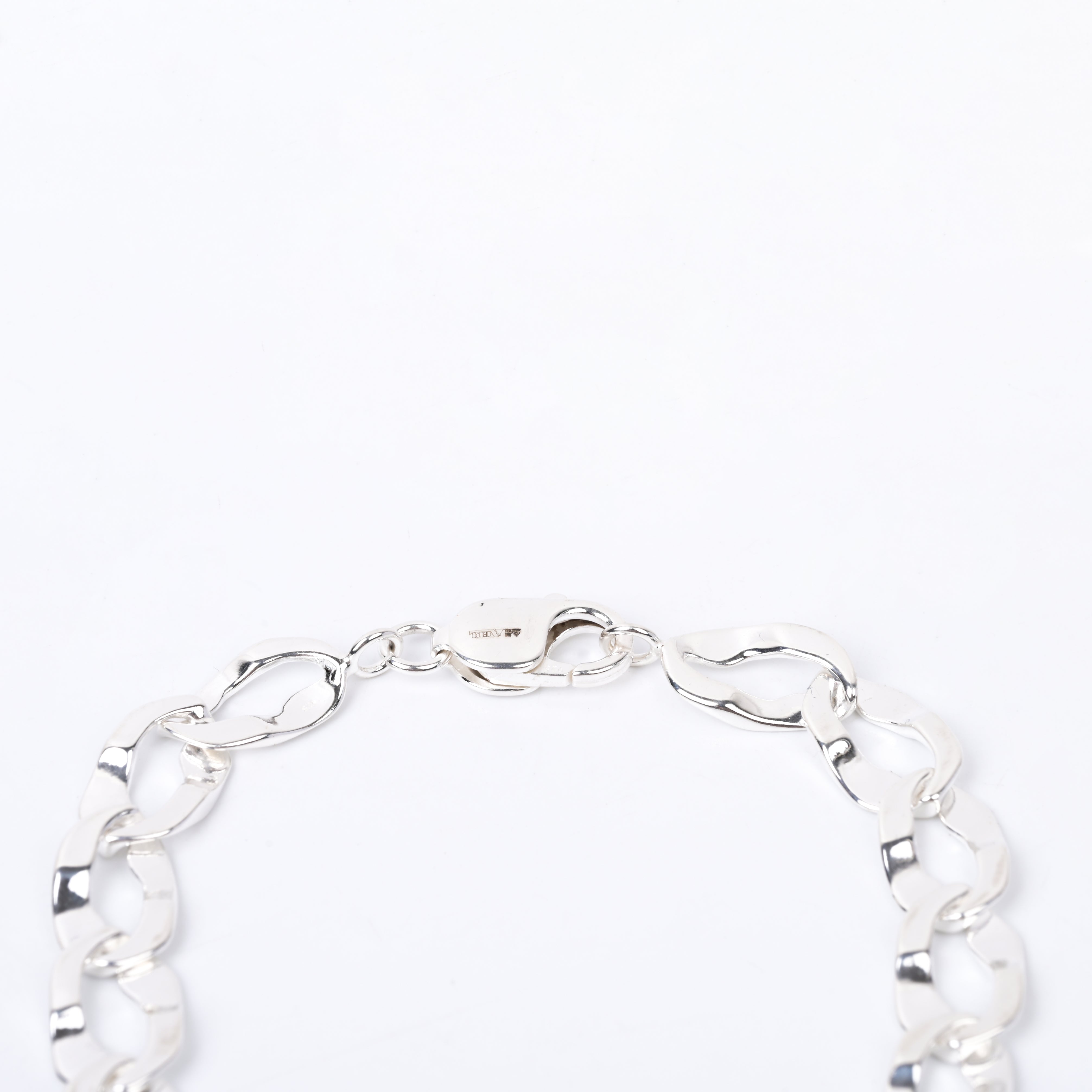 Designer Link Chain 925 Silver Bracelet