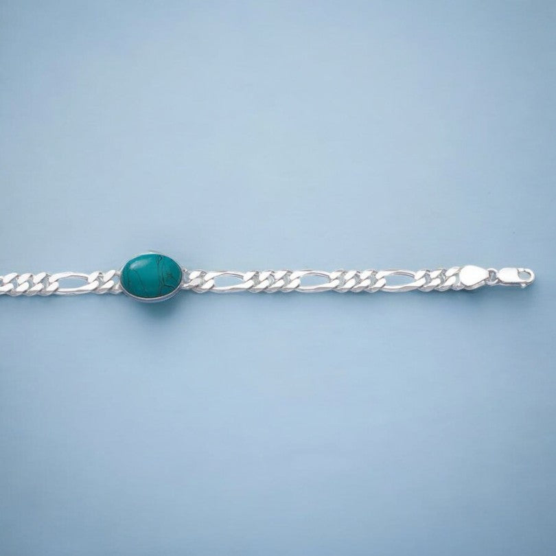 Figaro Chain Turquoise Stone Salman Khan Bracelet