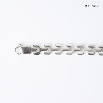 Fortress Link Chain 925 Silver Bracelet