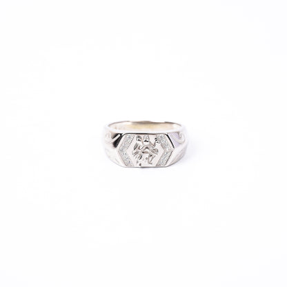 Lord Hanuman CZ 925 Sterling Silver Ring