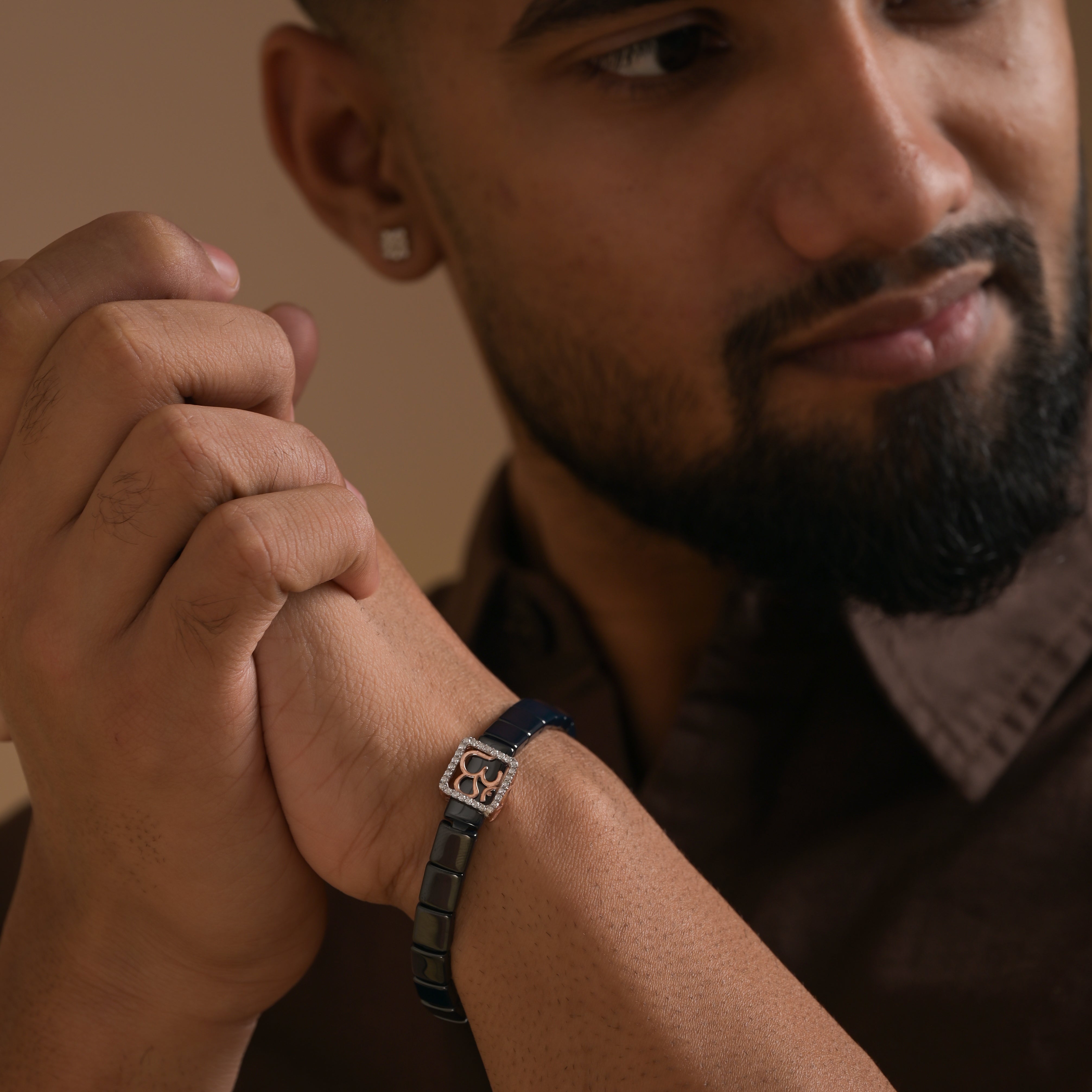 Om Radiance 925 Silver Wrist Band