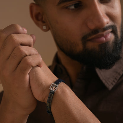 Om Radiance 925 Silver Wrist Band
