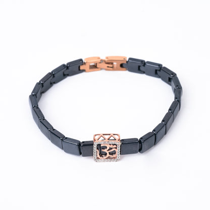 Om Radiance 925 Silver Wrist Band