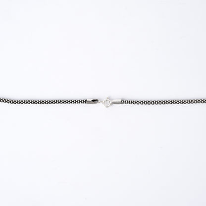 Oxidised Popcorn 925 Silver Chain