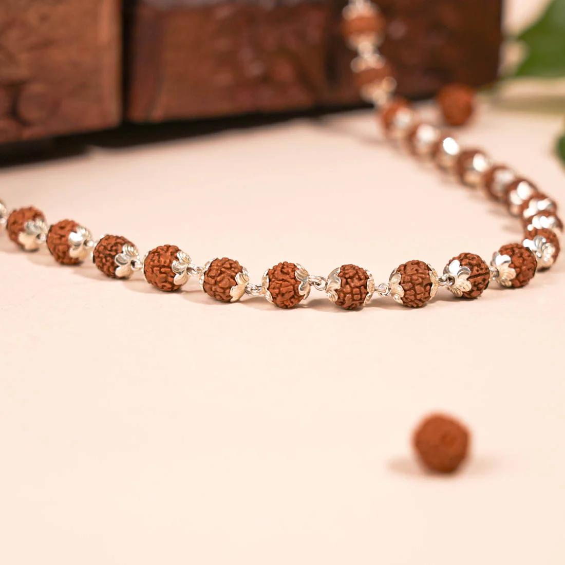 Rudraksha Mala with 925 Silver