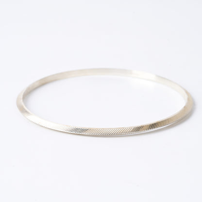 Sleek Diamond Cut 925 Silver Kada