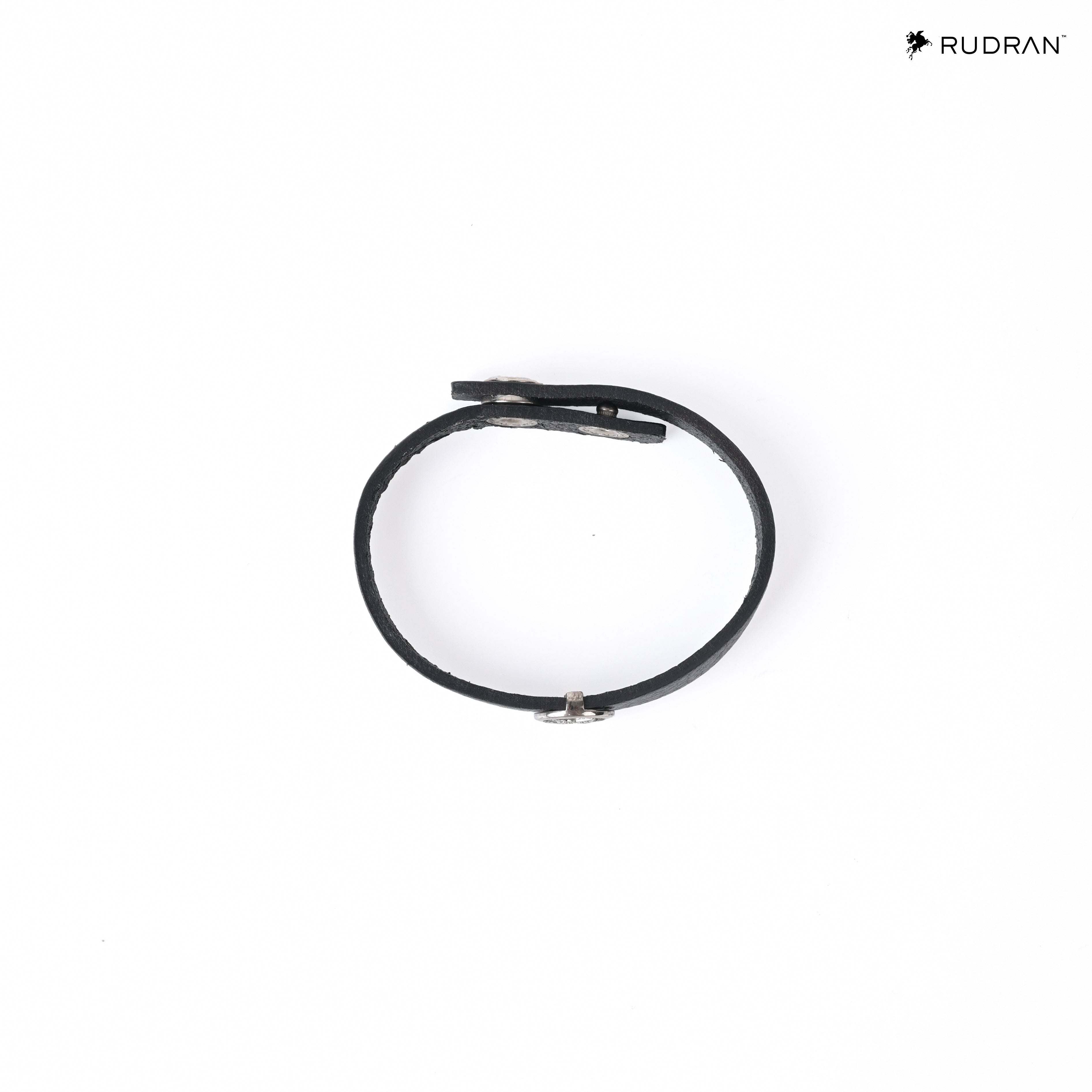 Stellar Black Leather 925 Silver Band
