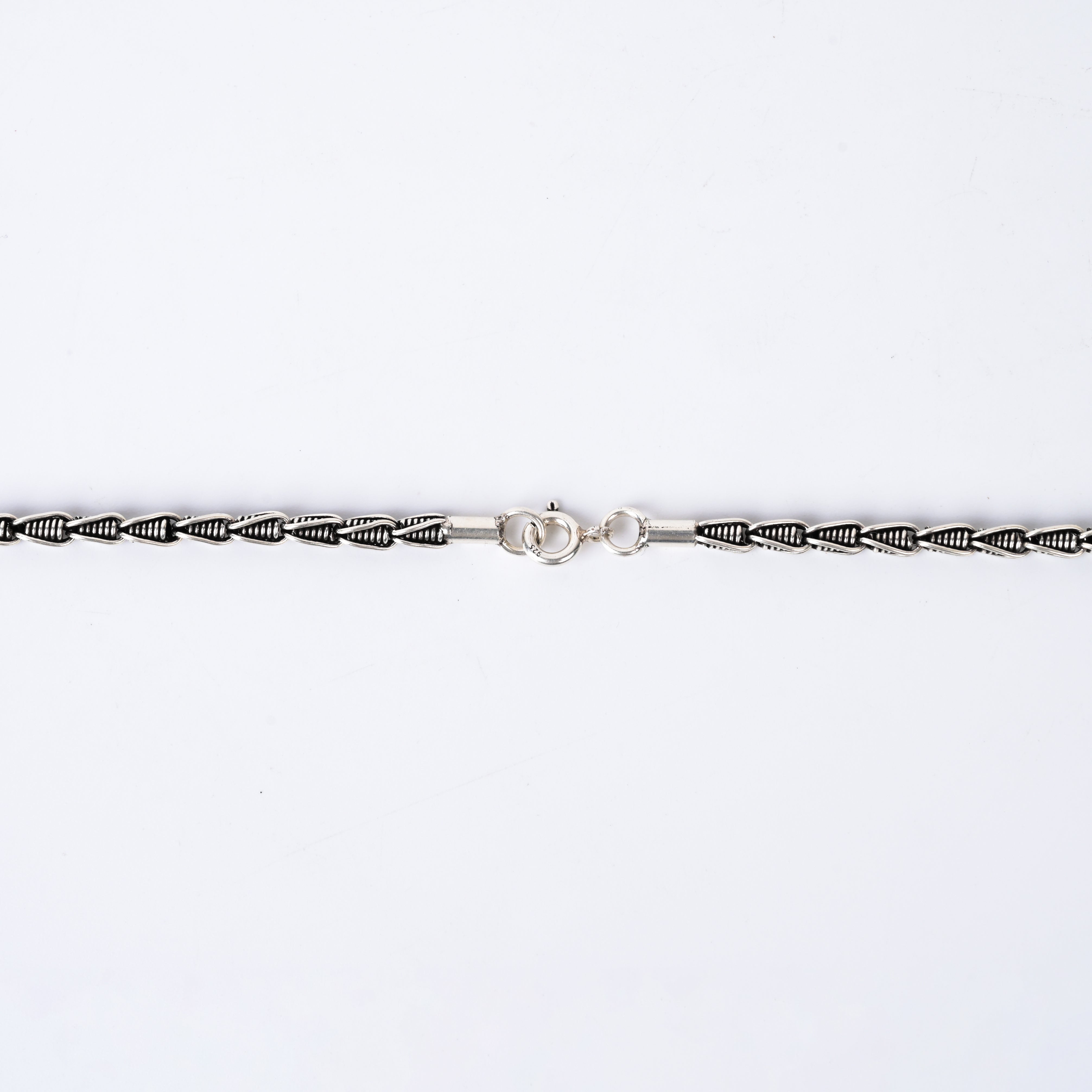 Trailblazer Rhodium Plated 925 Silver Neck Chain