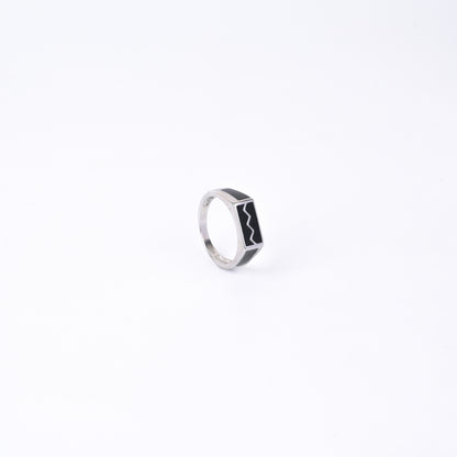 Wave Enamel 925 Sterling Silver Ring
