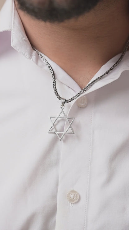 David Star Charm 925 Silver Pendant