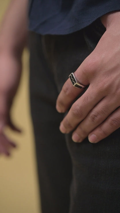 Wave Enamel 925 Sterling Silver Ring