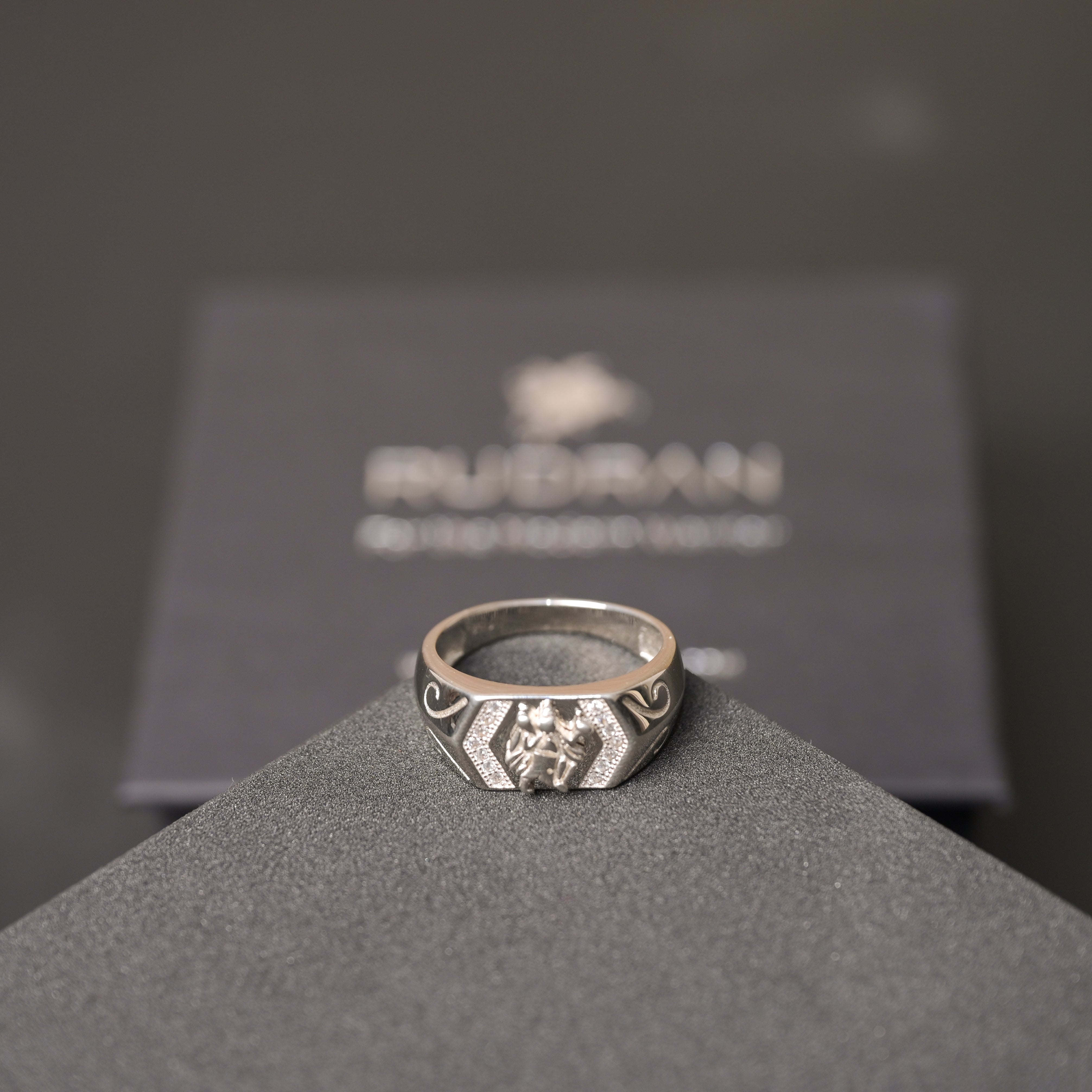 Lord Hanuman CZ 925 Sterling Silver Ring